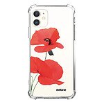 Evetane Coque iPhone 11 anti-choc souple angles renforcés transparente Motif Coquelicot