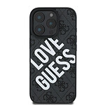 Guess Coque de Protection pour iPhone 16 Pro MagSafe Modèle 4G Noir