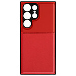 Avizar Coque pour Samsung Galaxy S23 Ultra rigide avec contour souple antichoc  Rouge