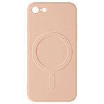 Avizar Coque Magsafe iPhone 8 et iPhone SE 2020, 2022 Silicone Souple Intérieur Soft-touch Mag Cover  rose gold