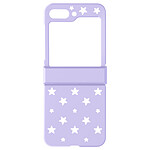 Avizar Coque pour Samsung Galaxy Z Flip 5 Rigide Motif Étoile  Violet