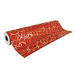 CLAIREFONTAINE Rouleau Papier Cadeau 'Arabesque rouge' 80g 70cm x 50m