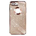 Avizar Coque pour iPhone 7 Plus et 8 Plus Paillette Amovible Silicone Gel  Rose Gold