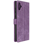 Avizar Etui pour Samsung Galaxy A05 Simil Cuir Effet Brossé Dragonne  Violet