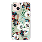 LaCoqueFrançaise Coque iPhone 13 360 intégrale transparente Motif Fleurs vert d'eau Tendance