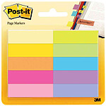 POST-IT Blister Lot de 10 Index Page Marker 12,7 x 44,4 mm Assortis