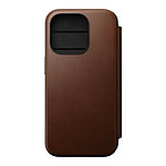 Nomad Folio Modern Cuir pour iPhone 15 Pro Marron