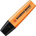 STABILO Surligneur BOSS ORIGINAL Rechargeable Pointe Biseautée 2-5 mm - Orange x 10