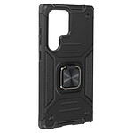 Avizar Coque Antichoc pour Samsung Galaxy S24 Ultra Bague Rotative Support Noir