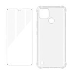 Avizar Pack Protection Realme C21Y et C25Y Coque Souple et Verre Trempé Transparent