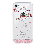 Evetane Coque iPhone 7/8/ iPhone SE 2020 360 intégrale transparente Motif Chute De Fleurs Tendance