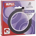 APLI Ruban Adhésif Magnétique 19mm x 2,5m Souple