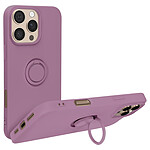 Avizar Coque pour iPhone 16 Pro Bague Support Silicone souple Violet