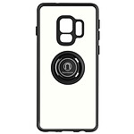 Avizar Coque pour Samsung Galaxy S9 Bi-matière Bague Métallique Support Vidéo  noir