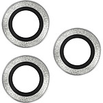 So Seven Protège-caméra pour Apple iPhone 15 Pro / 15 Pro Max Rings Antichoc Argent