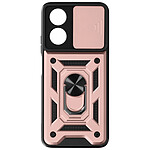 Avizar Coque pour Oppo A58 Bague Support Cache caméra coulissant Rose Champagne