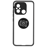 Avizar Coque pour Xiaomi Redmi 12C Bi-matière Bague Métallique Support Vidéo  noir