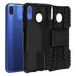 Avizar Coque Galaxy M20 Protection Hybride Rigide Souple Support Vidéo Noir