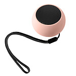 Avizar Mini Enceinte Sans Fil Son de Qualité 3W Bouton de Commande Compacte  rose