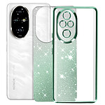 Avizar Coque pour Honor 200 Pro Motif Paillette Dégradé Caméra Protégée Vert