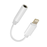 Avizar Adaptateur audio iPhone Lightning mâle vers Jack 3.5mm femelle Blanc