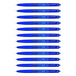 PILOT Stylo Bille Rétractable SUPER GRIP G Pointe moyenne Bleu x 12