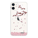 Evetane Coque iPhone 12 mini 360 intégrale transparente Motif Chute De Fleurs Tendance