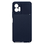 Avizar Coque pour Vivo Y55 5G Silicone Gel Flexible Design Effet fibre de carbone  bleu nuit