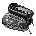 Wildman Sacoche Vélo 1.2L Triple Pochette Fenêtre Tactile Étanche  Noir