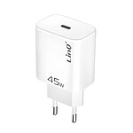 LinQ Chargeur Secteur USB-C 45W Power Delivery 3.0 Charge Rapide Blanc