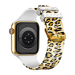 Avizar Bracelet pour Apple Watch 41 / 40 / 38 mm Silicone à Motif Léopard