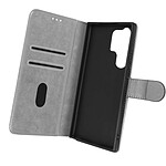 Avizar Housse pour Samsung Galaxy S23 Ultra Clapet Portefeuille Fonction Support Vidéo  gris