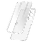 Avizar Coque pour Samsung Galaxy S22 Intégrale Arrière Rigide Transparent et Avant Souple  Transparent