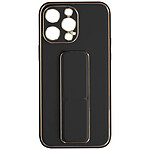 Avizar Coque pour iPhone 14 Pro Max Silicone flashy Béquille pliable Système magnétique  Noir