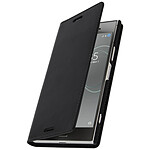 Avizar Etui Xperia XZ1 Housse folio cuir protection intégrale - noir