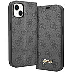 Guess Étui Luxe pour iPhone 14 Plus Porte-cartes Design Élégant Motif 4G Noir