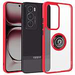 Avizar Coque pour Oppo Reno 12 Pro Bague Métallique Support Vidéo Rouge