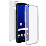 Avizar Coque pour Samsung Galaxy S8 Plus Protection Avant Silicone + Coque Crystal Arrière Rigide Transparent