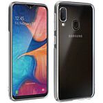 Avizar Coque Galaxy A20e Silicone Souple et Film Ecran Verre Trempé 9H