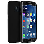 Avizar Coque pour Samsung Galaxy S7 Edge Protection Avant Silicone + Arrière Polycarbonate Noir