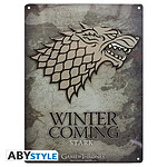 Game Of Thrones - Plaque métal Stark (28x38)