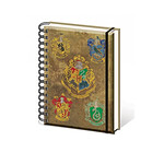 Harry Potter - Cahier à spirale A5 Hogwart's Crests