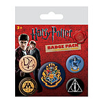 Harry Potter - Pack 5 badges Hogwarts