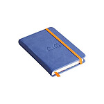RHODIA Carnet Rigide Saphir - 9x14 cm - Ligné - 192p - Papier Clairefontaine Ivoire 90 g/m² - Couverture Simili Cuir