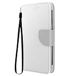 Avizar Étui Portefeuille pour Smartphone Universel XL Série Fancy Style Argent