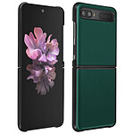Avizar Coque pour Samsung Galaxy Z Flip Cuir Véritable Rigide Deux Parties