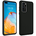 Avizar Coque Huawei P40 Silicone Semi-rigide Finition Soft Touch Noir