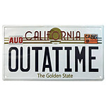 Retour vers le Futur - Panneau métal plaque minéralogique Outatime