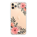 Evetane Coque iPhone 11 Pro 360 intégrale transparente Motif Fleurs roses Tendance .