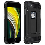 Avizar Coque iPhone SE 2022 / 2020 et 8 / 7 Bi-matière Design Relief Antichute noir